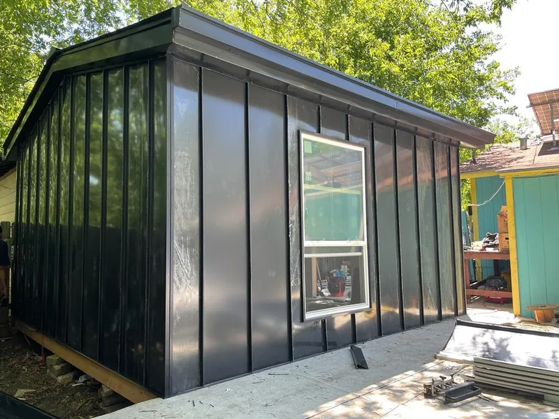 Black standing seam metal wall panels for Metal Roof Installation in Homeland Park